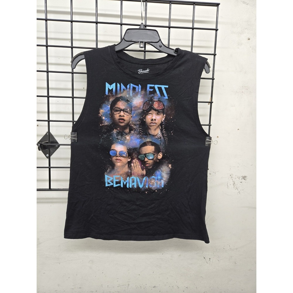Pre-owned Mindless Behavior All Around The World Tour Mens Tank Top Black Size L